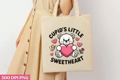 Cupid's little sweetheart PNG, Cozy Valentine Sublimation PN Product Image 3