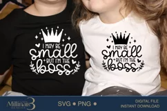I May Be Small But I’m The Boss SVG ,Newborn Onesie Svg Product Image 3