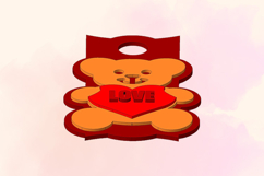 Bear with a Heart, 40 OZ Tumbler, STL File for 3D Printing Product Image 3