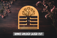 Bow holder laser cut - Wooden Nursery Decor Laser Product Image 1