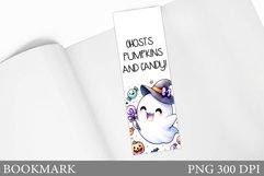 Cute Ghost Bookmark Design. Cute Halloween Bookmark Product Image 1