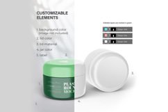Plastic Cream Jars - PSD Mockup Product Image 3