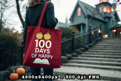 100 Days of Happy Apples Book School Sublimation Design Product Image 4