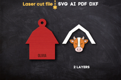 Barn Christmas Tree Toy SVG laser cut files for Glowforge Product Image 3
