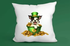 St Patricks Day Dog with Gold Coin Clipart, St Patricks Day Product Image 3