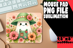 Whimsical Desk Pad Sublimation, Cute Ghost Product Image 1