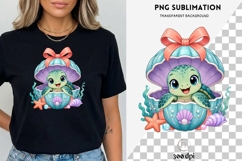 Cute Sea Turtle Clipart PNG | Under the Sea Baby Turtle Product Image 3