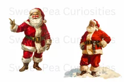 Christmas, Santa, Ephemera, PNG, Junk Journal, clipart Product Image 3
