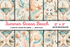 Summer Ocean Beach Junk Journal JPG Product Image 1