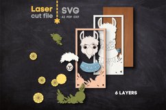 Lama Frame SVG laser cut file for Glowforge Product Image 3