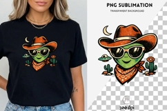 Alien Cowboy PNG | Retro Western UFO Clipart, Cute Space Product Image 3