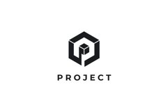 Cube Letter P logo design vector template Product Image 3