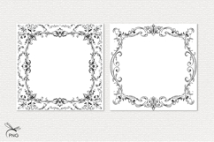 Vintage frames digital paper, background clipart Product Image 3