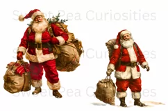 Christmas, Santa, Ephemera, PNG, Junk Journal, clipart Product Image 3