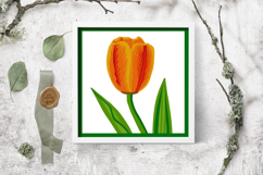 Tulipe layered paper cut / layered paper cut tulipe Product Image 3