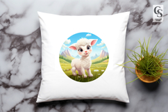 Cute Baby Lamb Clipart Sublimation PNG Product Image 3