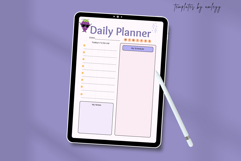 Cute Simple Daily Planner Template | Minimalist Aesthetic Ca Product Image 3