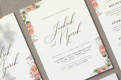 beautiful wedding card invitation with peonies flower Product Image 3