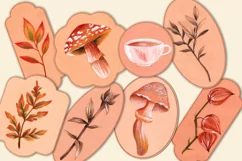 Vintage Fall Scrapbook Designs - 15 PNG / JPG items Product Image 3