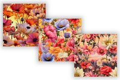 Wildflowers Seamless Pattern Set | Watercolor Digital Paper Product Image 3