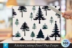 Snow Covered Forest Rustic Cutting Board PNG Design Product Image 1