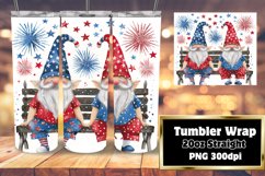 USA Gnome Tumbler Sublimation Design Product Image 1