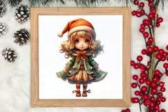 Christmas Little Girl Clipart Sublimation, Christmas PNG Product Image 3
