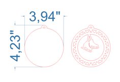 Skates Christmas Tree Toy SVG laser cut file for Glowforge Product Image 4
