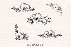 Poppies SVG Bundle | 10 Hand Drawn Floral Design Product Image 3