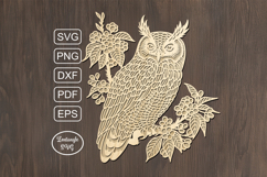 Owl birds lasercut svg, owl laser cut ornament or keychain Product Image 3