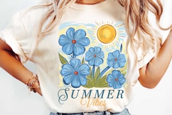 Summer Vibes Sublimation, Boho Floral Summer Png Product Image 3