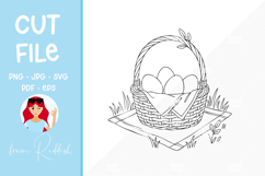 Easter SVG Line Art Cut File Product Image 1