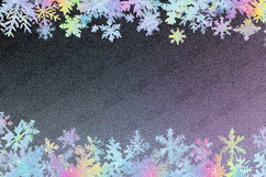 Pastel Snowflake Glitter Border for Winter Crafts Product Image 1