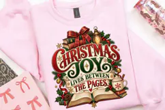 Christmas Joy Lives Between the Pages PNG, Christmas Books Product Image 3