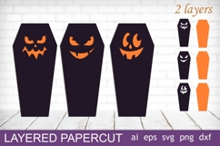 3d Halloween gnome svg, Layered halloween laser cut Product Image 4