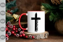 Christian Quote SVG Design / God Is Love SVG Cut Files Product Image 3