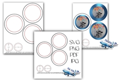 3.5 Inch Button Template Print &amp; Cut Ready 4 inch size Product Image 1