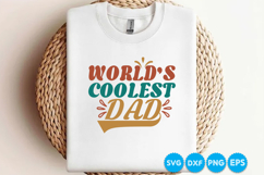 World 's Coolest Dad quotes Father's day retro SVG Design Product Image 3