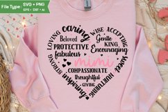 Mimi Heart Shape SVG | Mother&#039;s Day Heart SVG PNG Product Image 4