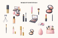 Makeup &amp; Perfumes Watercolor Clipart Product Image 3