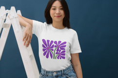 Purple Daisy Trio Embroidery Design Product Image 3