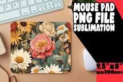 Spring Retro Flower Mouse Pad Pattern Product Image 1