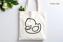 Sleeping Baby Duck Illustration SVG Product Image 3