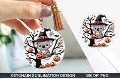 Koala Keychain Sublimation - Koala Keychain PNG Design Product Image 1