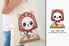 Babushka Cat Pierogi Vector file Product Image 4