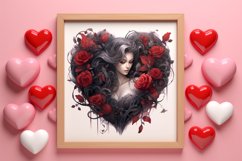 Gothic Valentines Day Clipart, Valentine Skeleton Product Image 3
