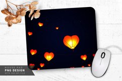 Floating Heart Lanterns Mouse Pad PNG Design Product Image 1