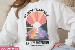 His mercies are new every PNG, Christian Bible Verses Sublim Product Image 1