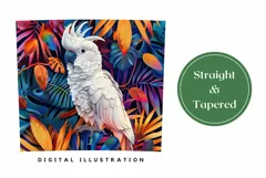 Cockatoo Tumbler Sublimation, Tropical Birds Tumbler Wrap Product Image 3