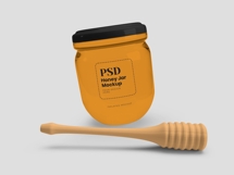 Honey Jar with Dipper Isolated Mockup Template Bundle Product Image 4